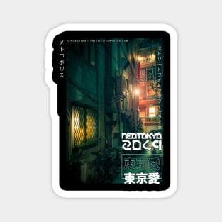 Dark city green vibe Magnet