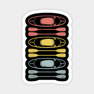 Retro kayaking Magnet