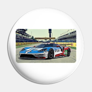 GT Racing Track Print Pin