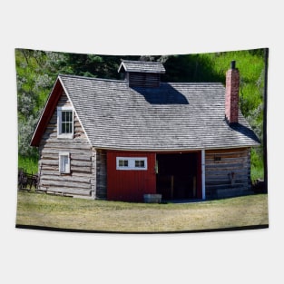 Old Blacksmith Building Tapestry