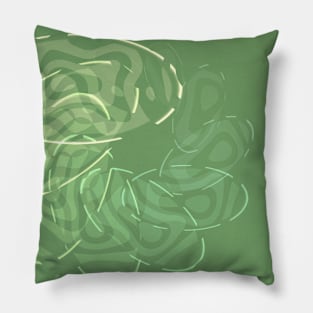 green leaf spiral Pillow