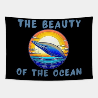 The beauty of the ocean whale Tapestry