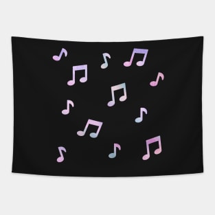 Pastel Music Notes Tapestry