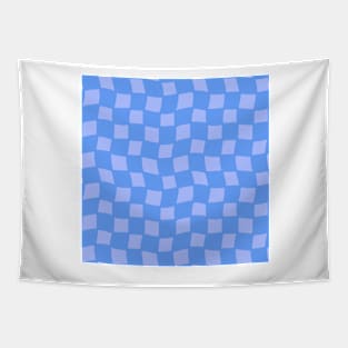 Abstract Checker Board - blue and periwinkle Tapestry