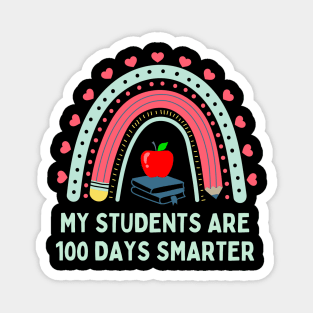 MY STUDENTS ARE 100 DAYS SMARTER CUTE BOHO RAINBOW TEACHERS Magnet