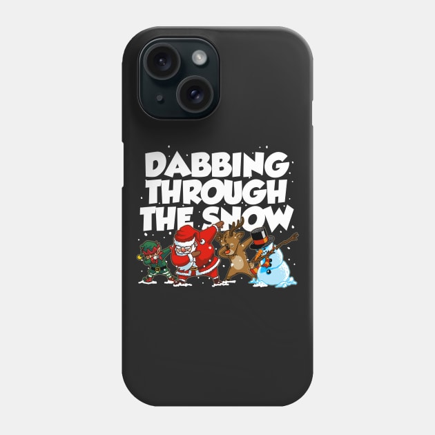 Dabbing Santa Christmas Tshirt Gift Dab Santa Claus T-Shirt Phone Case by vo_maria