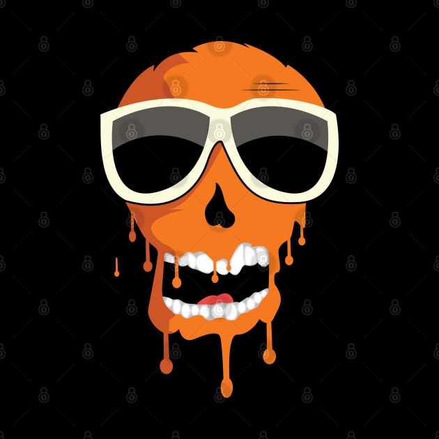 skull with glasses, skulls, halloween gift by Kingostore