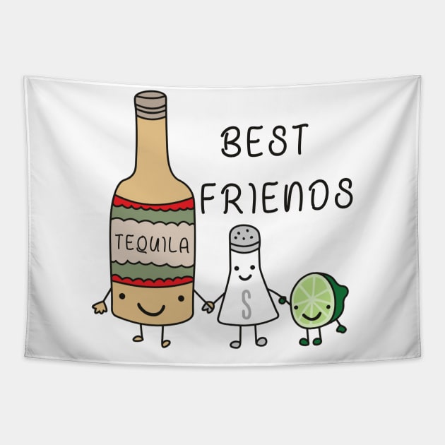 tequila best friends Tapestry by atasistudio