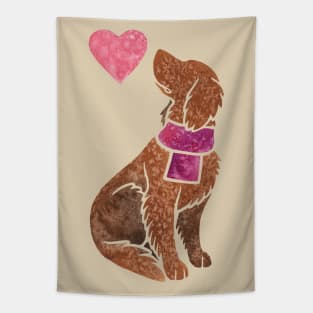 German Longhaired Pointer watercolour Tapestry