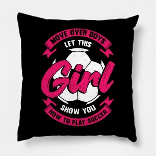 Female Soccer Player Girl Gift Pillow