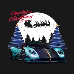 Pagani Zonda Merry Christmas Santa Sleigh Supercar Products T-Shirt