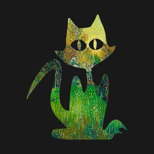 Cat Van Gogh Poet's Garden T-Shirt