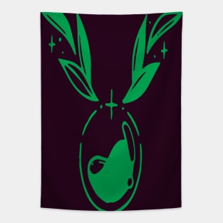 green floral Taurus zodiac sign Tapestry