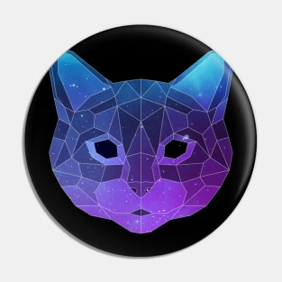 Galaxy Cat Geometric Animal Pin