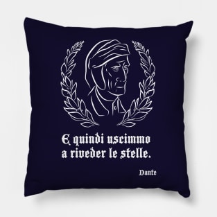 Dante Quote, The Divine Comedy, Inferno, Canto 34 Pillow