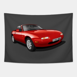 1990 Mazda MX5 in red Tapestry