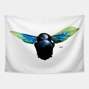 Blue Bee / Swiss Artwork Photography Tapestry