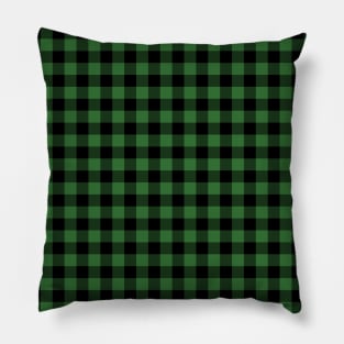 Classic Green Country Cottage Summer Buffalo Plaid Pillow