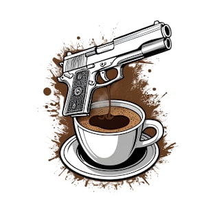 I Love Guns And Coffee T-Shirt