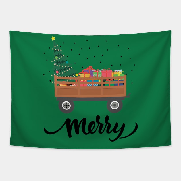 Funny Matching Ugly Christmas Sweater Tapestry by KsuAnn