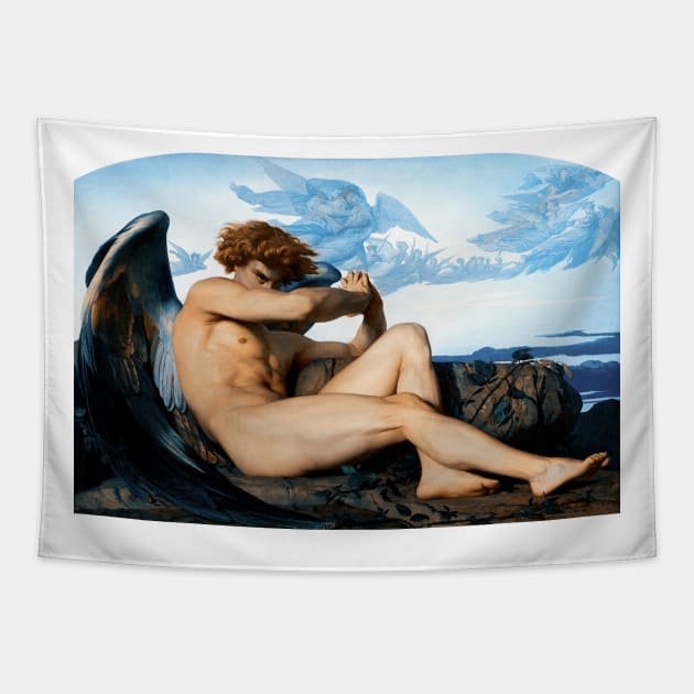 Fallen Angel Shirt Painting Lucifer Alexandre Cabanel Tapestry by HipHopTees