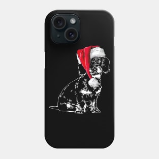 Funny Wire Haired Dachshund Santa Christmas dog mom Phone Case