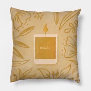 Scented Candle (Yellow) Pillow