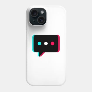 TikTok Dialogue Box Black Phone Case