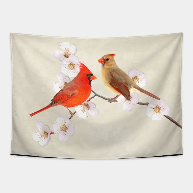 Northern Cardinal Birds Tapestry by lauradyoung