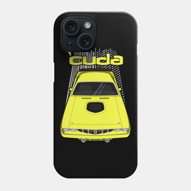 Plymouth Barracuda 1971 - Yellow Phone Case by V8social