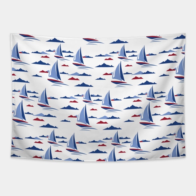 Boats Tapestry by WPHmedia