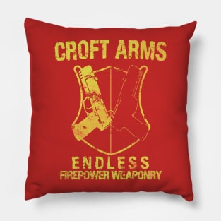 Croft Arms - TR1 title colors Pillow