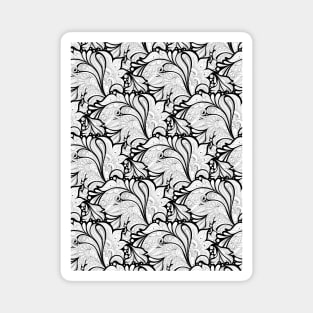 Floral Pattern in Paisley Garden Indian Style Magnet