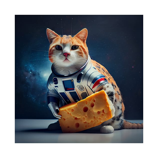 Astro Cat with Cheese by JigglePeek