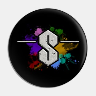 The "S" - Stone Color Splash Pin