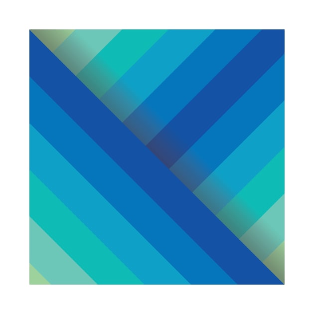 Blue Diagonal Stripes by designminds1