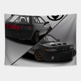 Mazda 323 Black 2 Tapestry