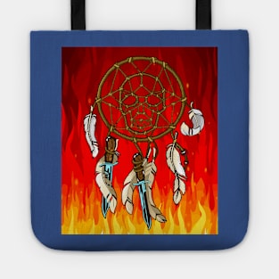 Spiritual Colorful Dream Catcher Feather Tote