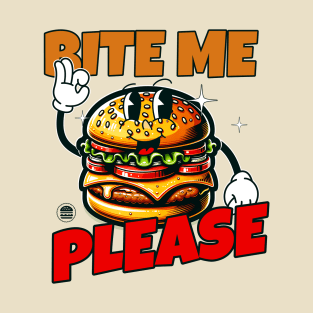 Bite Me Please Burger Lover T-Shirt