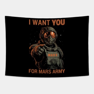 I Want You For Mars Army - Mars Marine - Sci Fi Tapestry