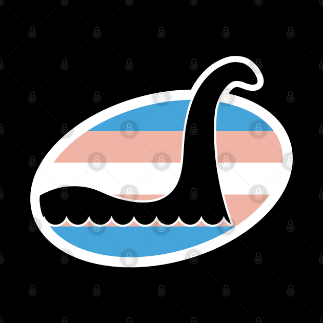 Trans Nessie Cryptid Pride by Nerd Trinkets