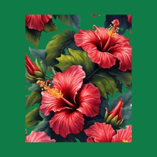 Fantasy Florals Hawaiian Hibiscus Vector Art 2 T-Shirt