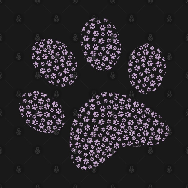 Purple Cat Paw Pattern by Destroyed-Pixel