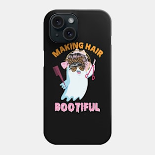 Making Hair Bootiful Funny Scary Ghost Hairdresser Halloween Phone Case