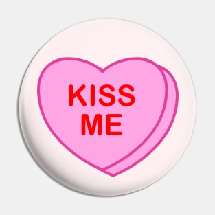 Conversation Heart: Kiss Me Pin