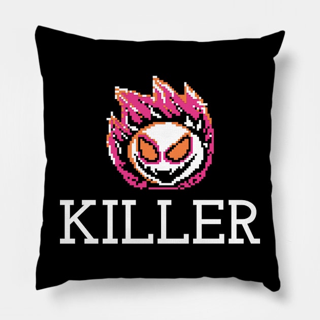 Kileller gamer! retro pixalated fire ball! Pillow by Johan13