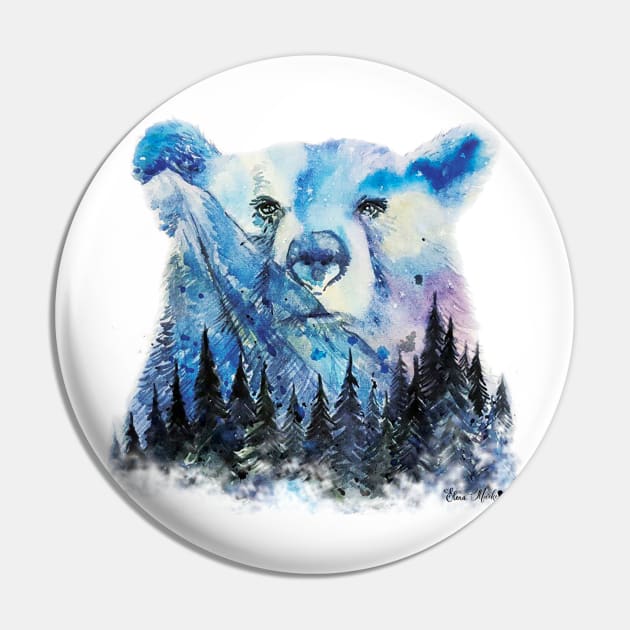 Aurora Bear Pin by ElenaMarkelovaArt