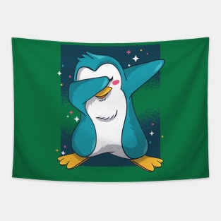 Dabbing Penguin Tapestry