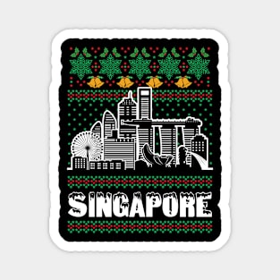 Singapore City Ugly Christmas Magnet