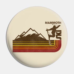 Retro Mammoth 70s/80s Style Skiing Stripe Pin